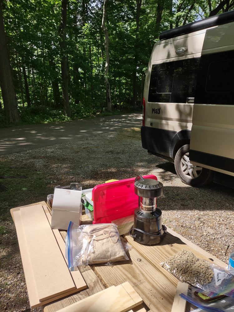 Closeup of the setup