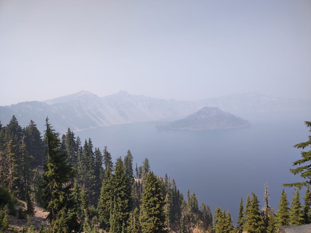 Wizard Island in the Distance